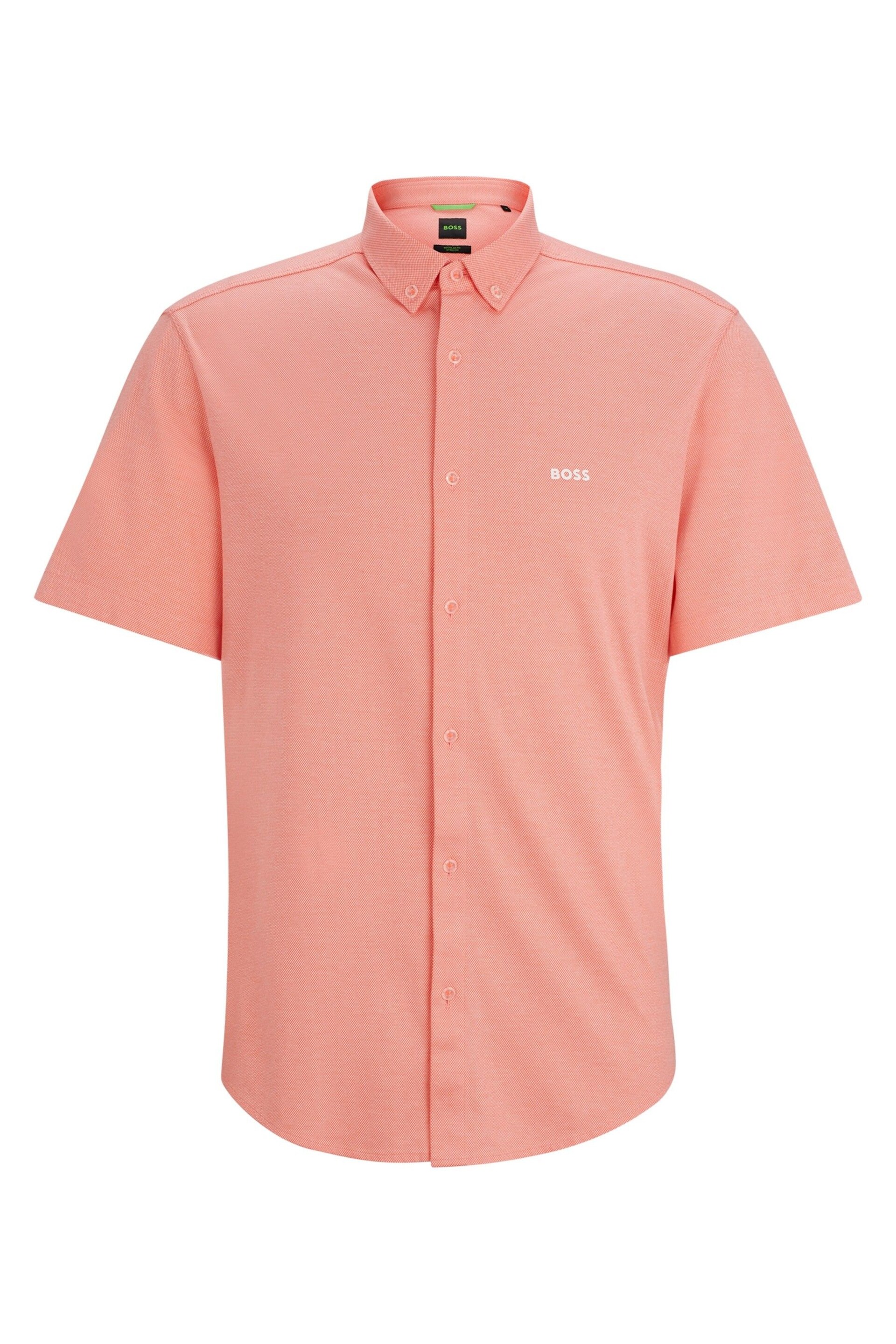 BOSS Pink Regular-Fit Shirt in Cotton Piqué Jersey - Image 6 of 6