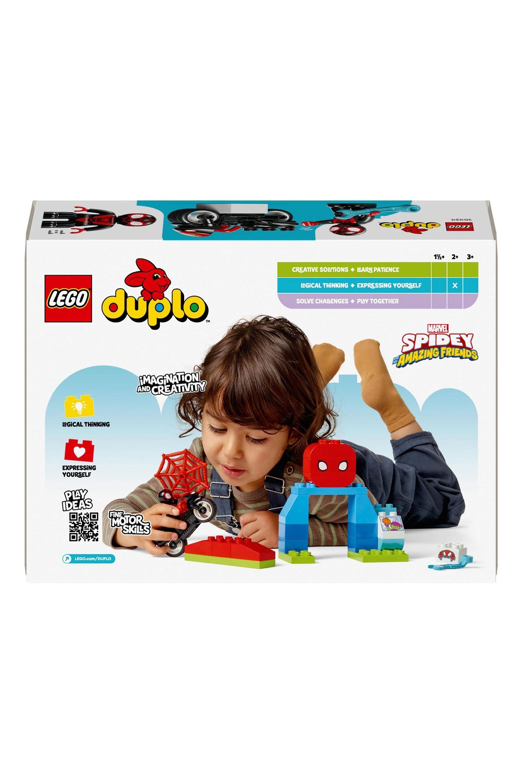 Buy LEGO DUPLO Marvel Spins Motorcycle Adventure Set from Next Luxembourg