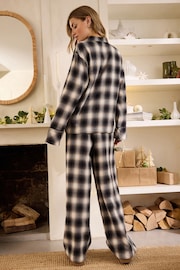 Monochrome Check Flannel Button Through Pyjamas - Image 3 of 5