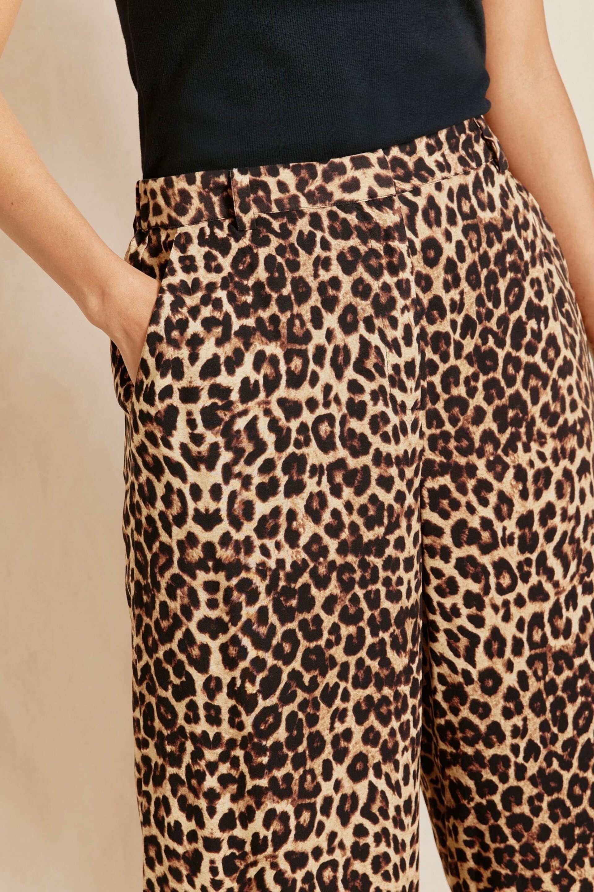 Albaray Animal Print Brown Trousers - Image 4 of 5