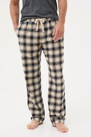 FatFace Bosham Natural Check Pyjama Bottoms - Image 1 of 6