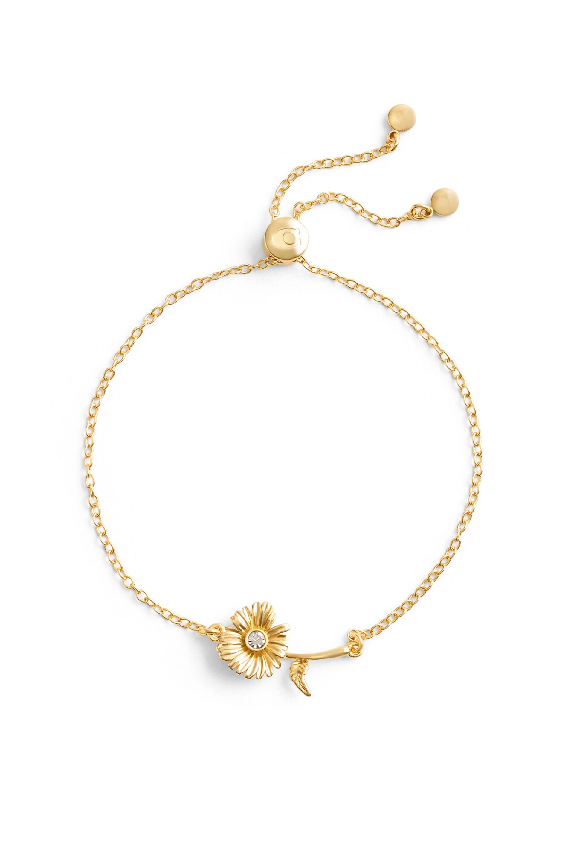 COACH Gold Tone Daisy Slider Bracelet - Image 2 of 3