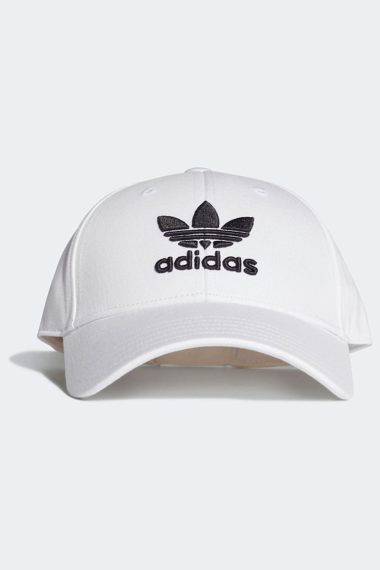 adidas Originals White/Black Trefoil Baseball Cap - Image 1 of 5