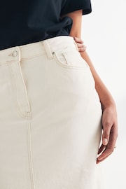 ONLY White Side Split Denim Maxi Skirt - Image 2 of 6