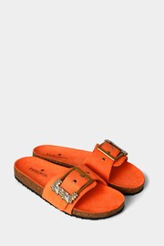 Joe Browns Orange Crystal Buckle Slider Sandals - Image 3 of 4