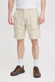Blend Cream Linen Cargo Shorts - Image 1 of 5
