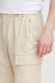 Blend Cream Linen Cargo Shorts - Image 3 of 5