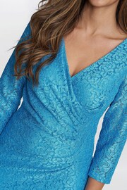 Gina Bacconi Blue Fearne Lace Wrap Maxi Dress - Image 4 of 5