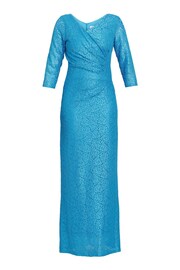 Gina Bacconi Blue Fearne Lace Wrap Maxi Dress - Image 5 of 5
