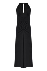 Ro&Zo Petite Jersey Halterneck Midi Black Dress - Image 4 of 4