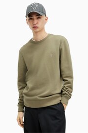 AllSaints Green Raven Crew Sweat Top - Image 1 of 8