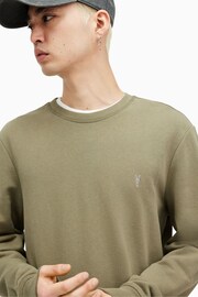 AllSaints Green Raven Crew Sweat Top - Image 3 of 8