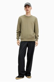 AllSaints Green Raven Crew Sweat Top - Image 4 of 8