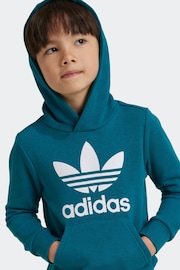 adidas Teal Blue Kids Originals Adicolor Hoodie Set - Image 4 of 5