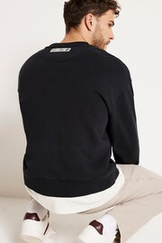 River Island Black Long Sleeve Saint Palais Crew Neck Top - Image 2 of 3