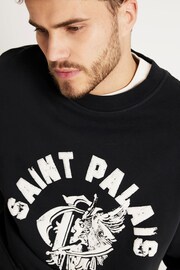 River Island Black Long Sleeve Saint Palais Crew Neck Top - Image 3 of 3