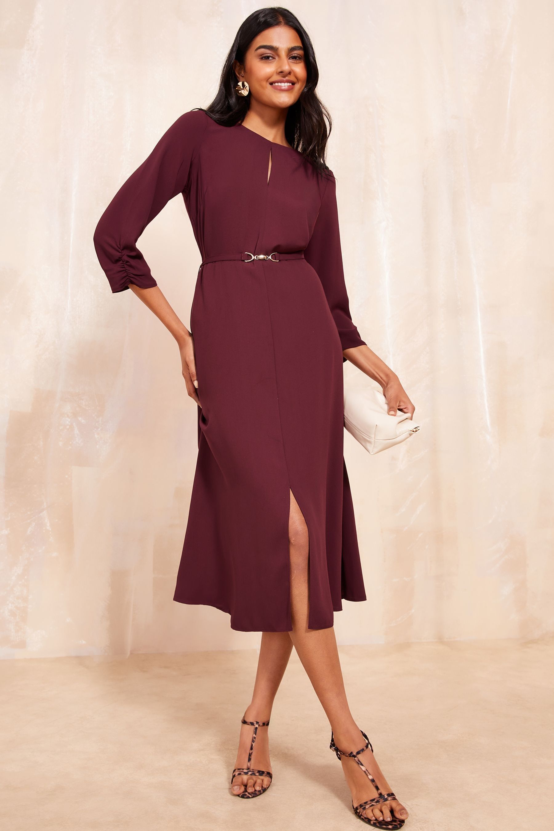 Burgundy dress ireland sales