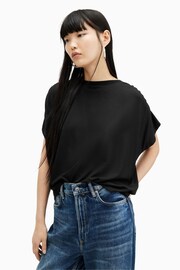 AllSaints Black Natalie T-Shirt - Image 1 of 7