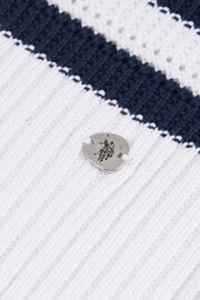 U.S. Polo Assn. Oversized Womens Blue Pointelle Knit Jumper - Image 7 of 8