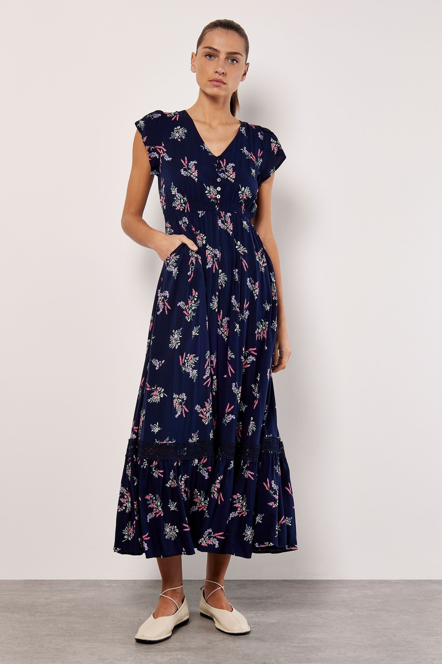 Buy Apricot Blue Botanical Bunches Maxi Dress from Next Singapore