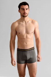 Ted Baker Black Cotton Trunks 3 Pack - Image 1 of 8