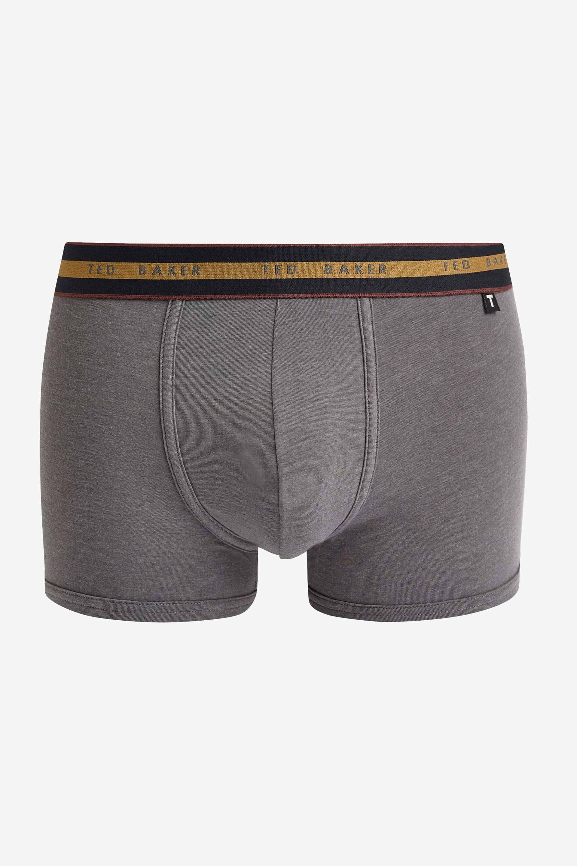 Ted Baker Black Cotton Trunks 3 Pack - Image 6 of 8