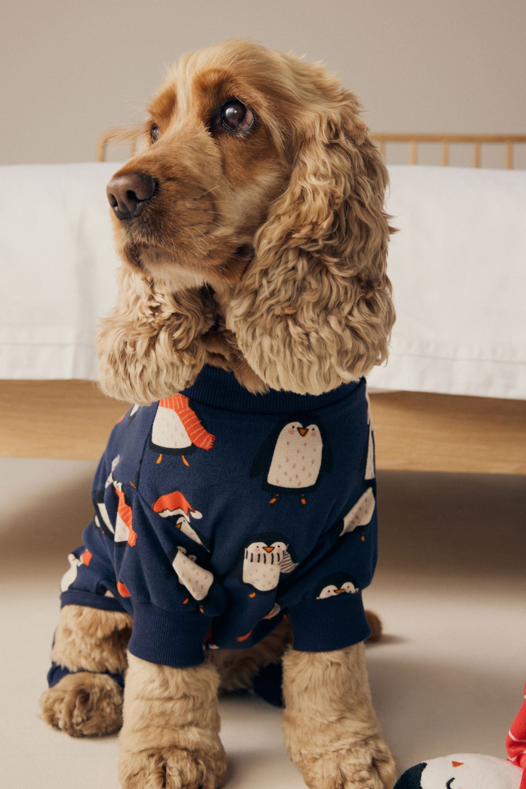 Navy Blue Matching Family Pets Christmas Penguin Pyjamas