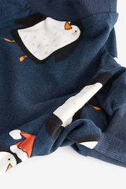 Navy Blue Matching Family Pets Christmas Penguin Pyjamas - Image 7 of 7