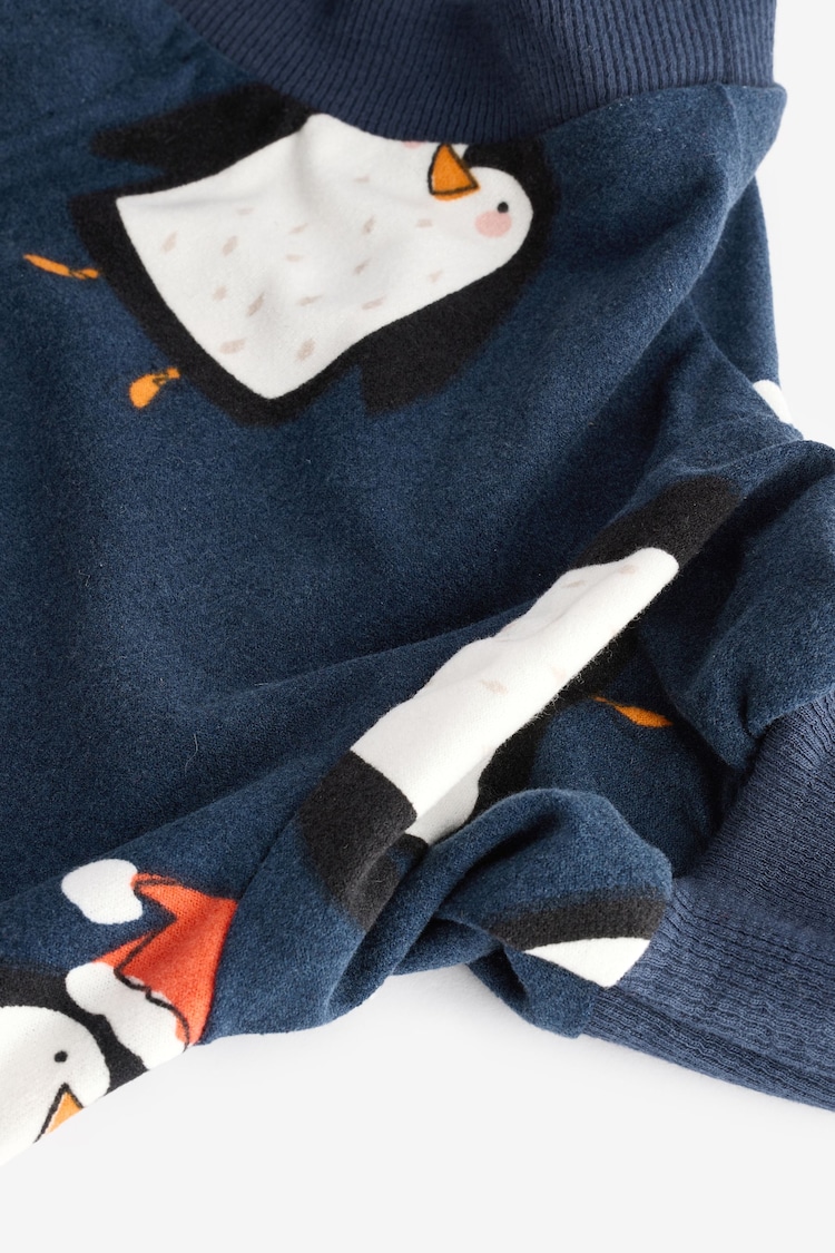 Navy Blue Matching Family Pets Christmas Penguin Pyjamas - Image 7 of 7