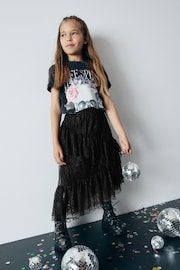 Black Lace Tiered Skirt (3-16yrs) - Image 1 of 8