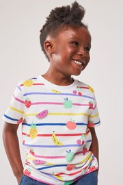 Crew Clothing Fruit and Stripe Print T-Shirt - Image 1 of 4