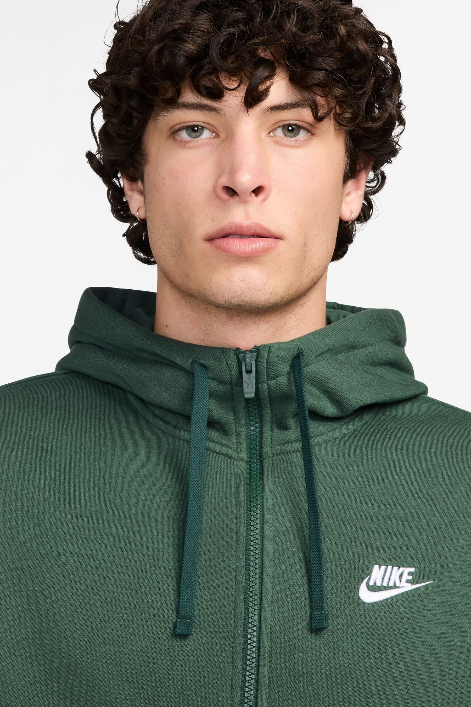 Buy Nike Green White Club Zip Up Hoodie from the Next UK online shop