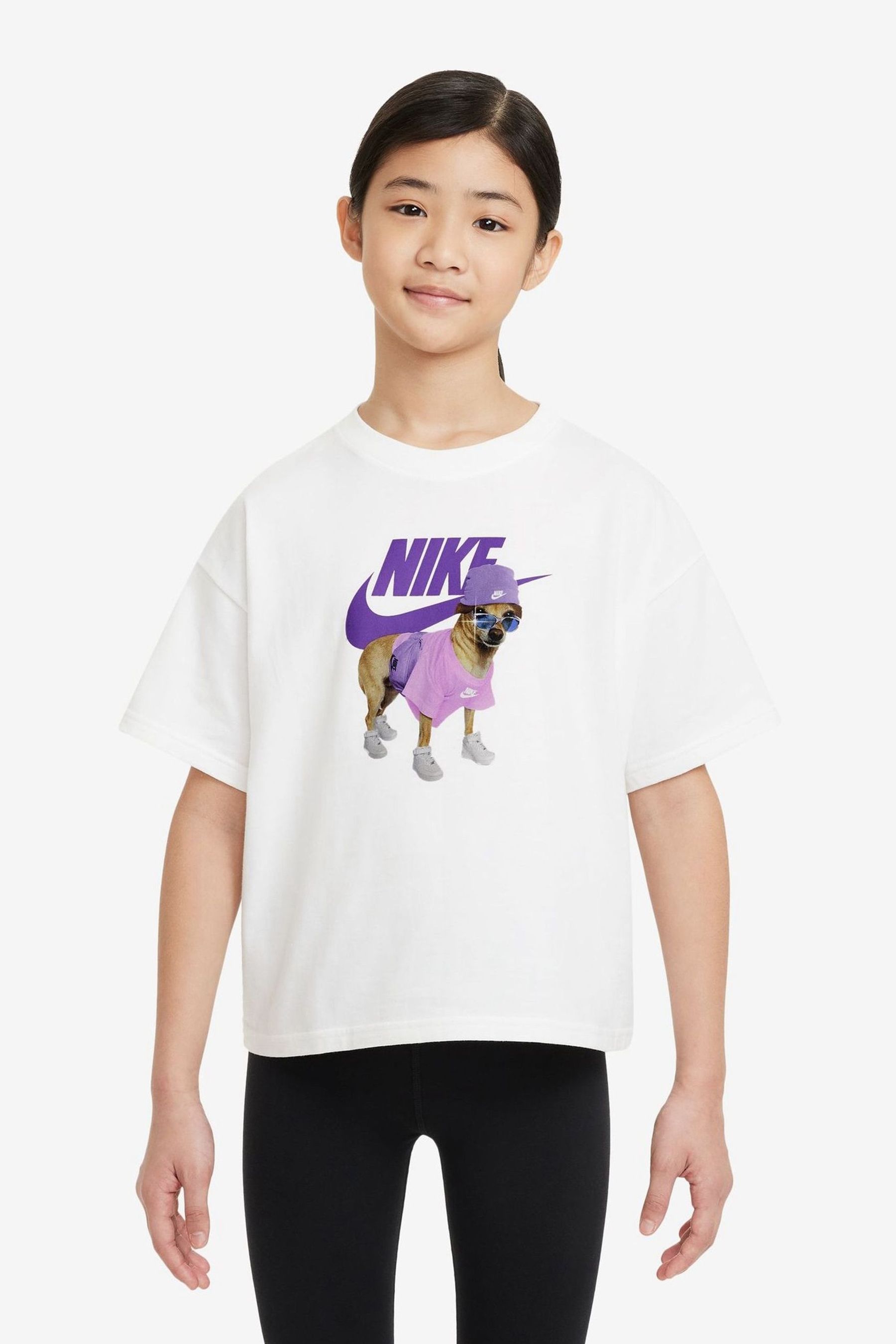 Buy Nike White Dog Graphic T Shirt from the Next UK online shop