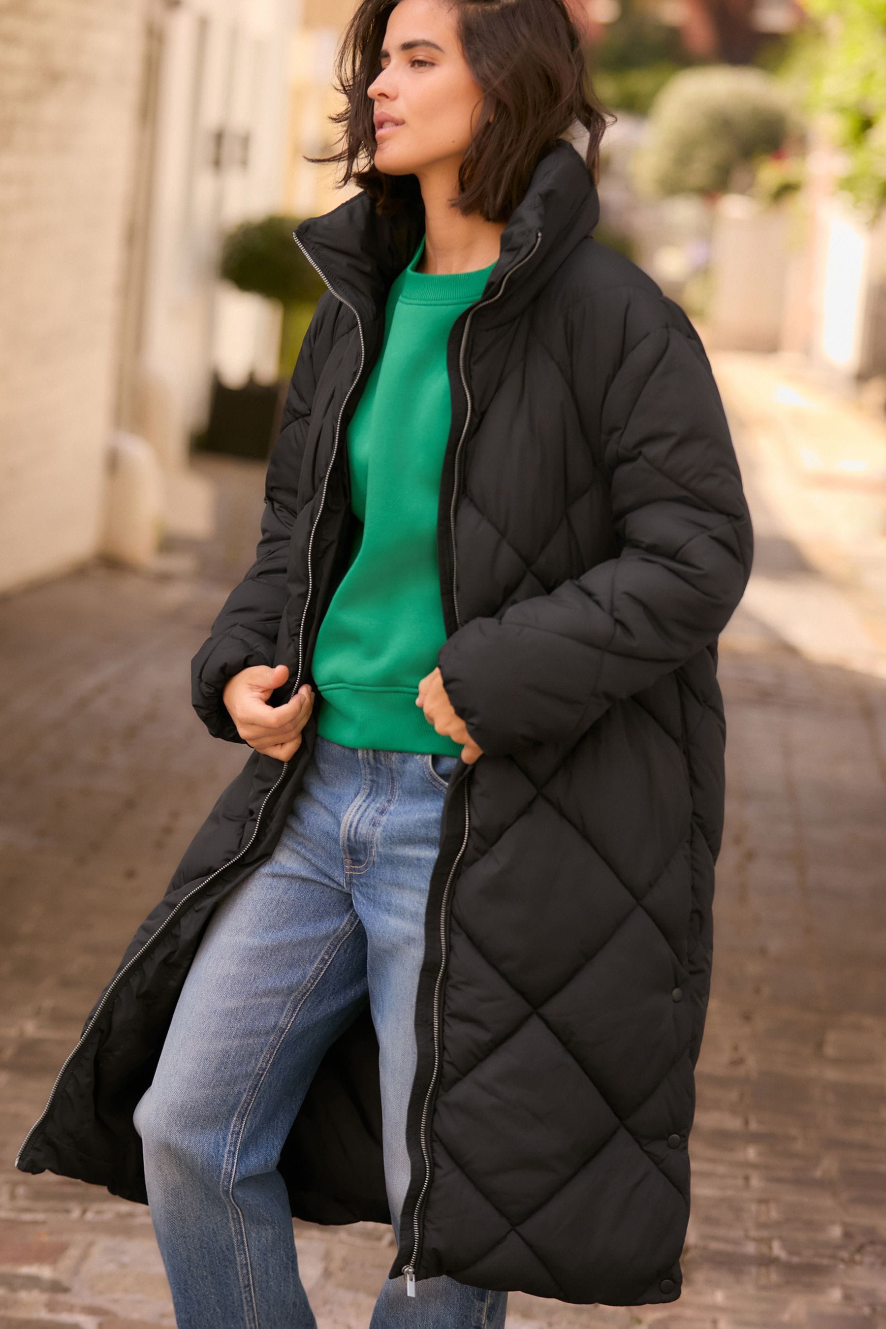 Longline padded jacket sale