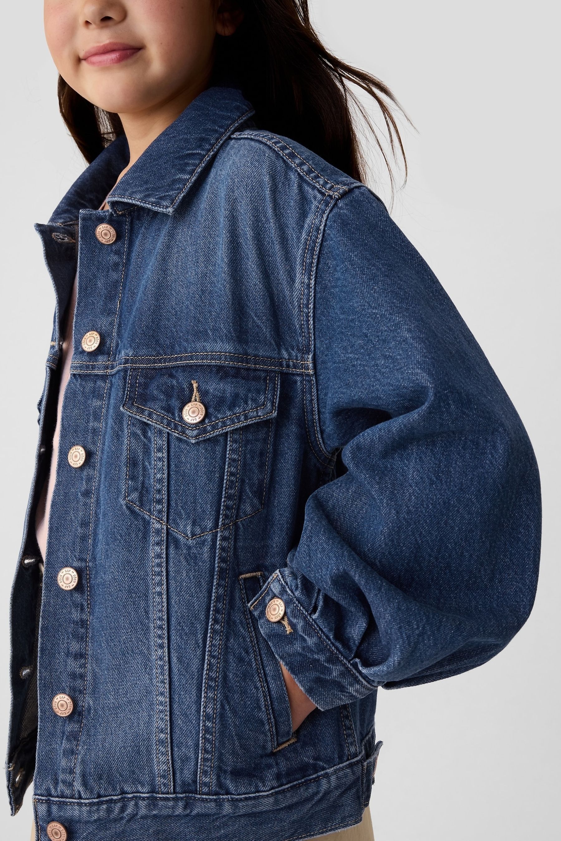 Buy Gap Blue DOEN Oversized Icon Denim Jacket Kids from Next Luxembourg