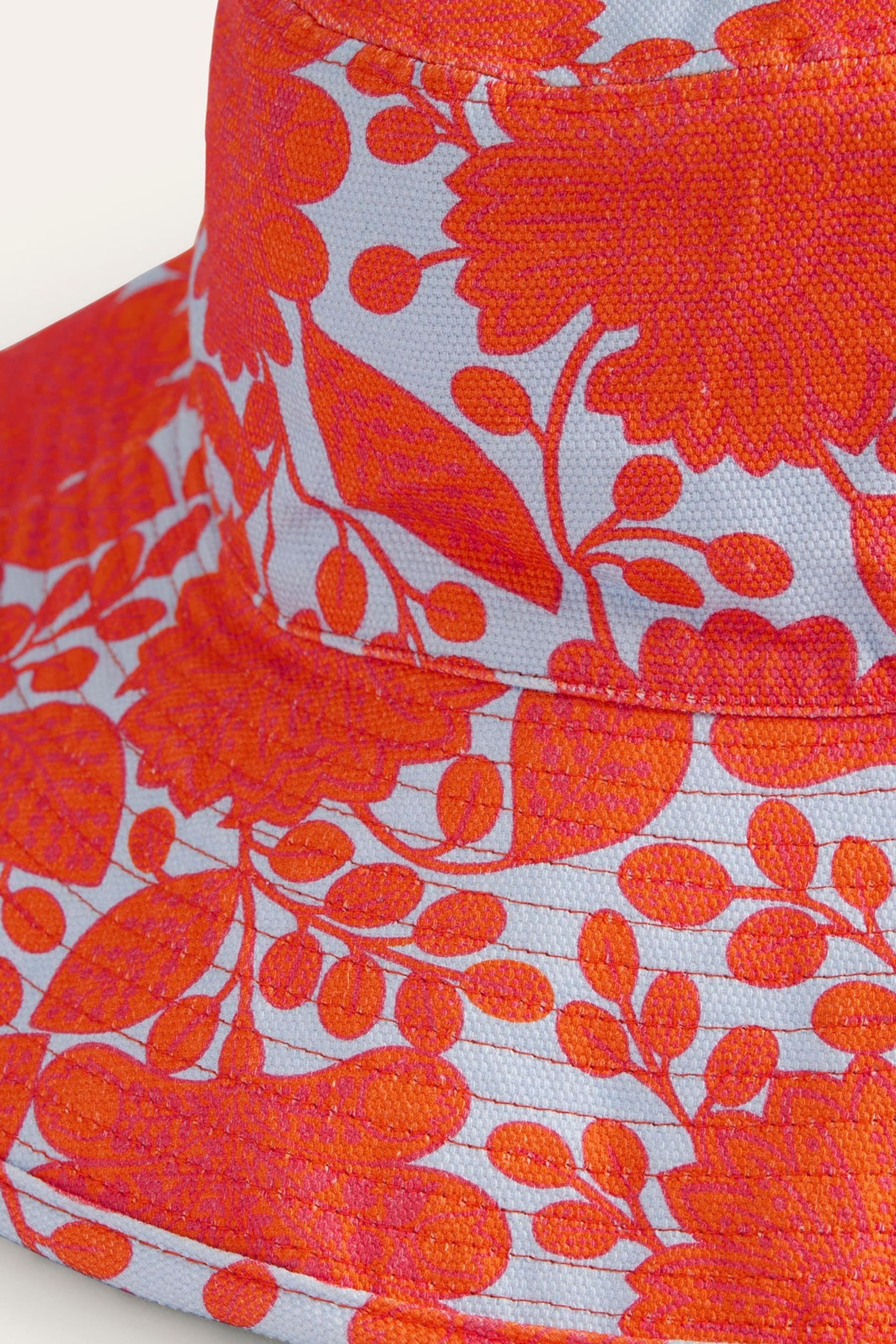 Boden Orange Printed Canvas Bucket Hat - Image 3 of 3