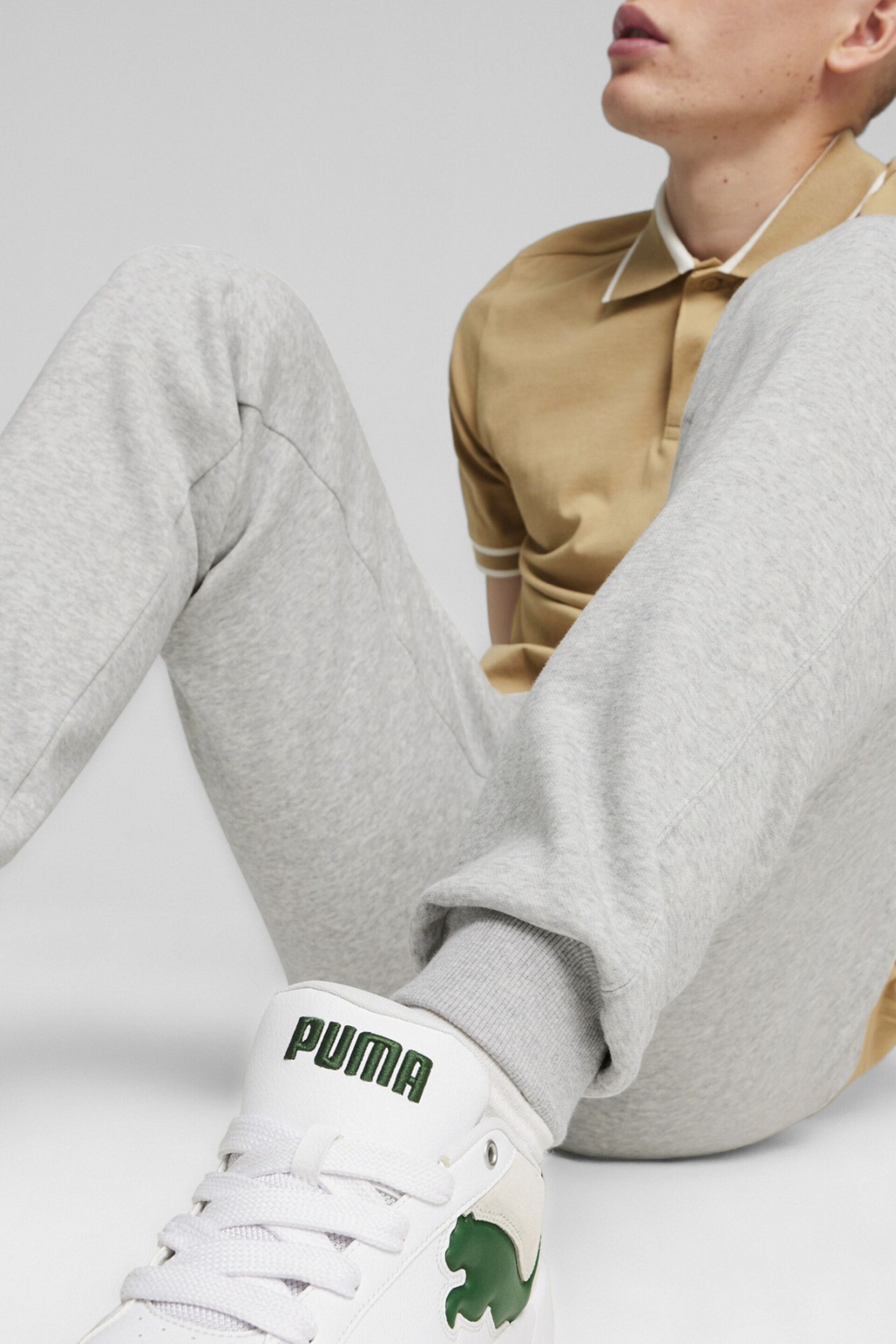 Puma SQUAD Grey Mens Sweat Joggers - Image 4 of 6