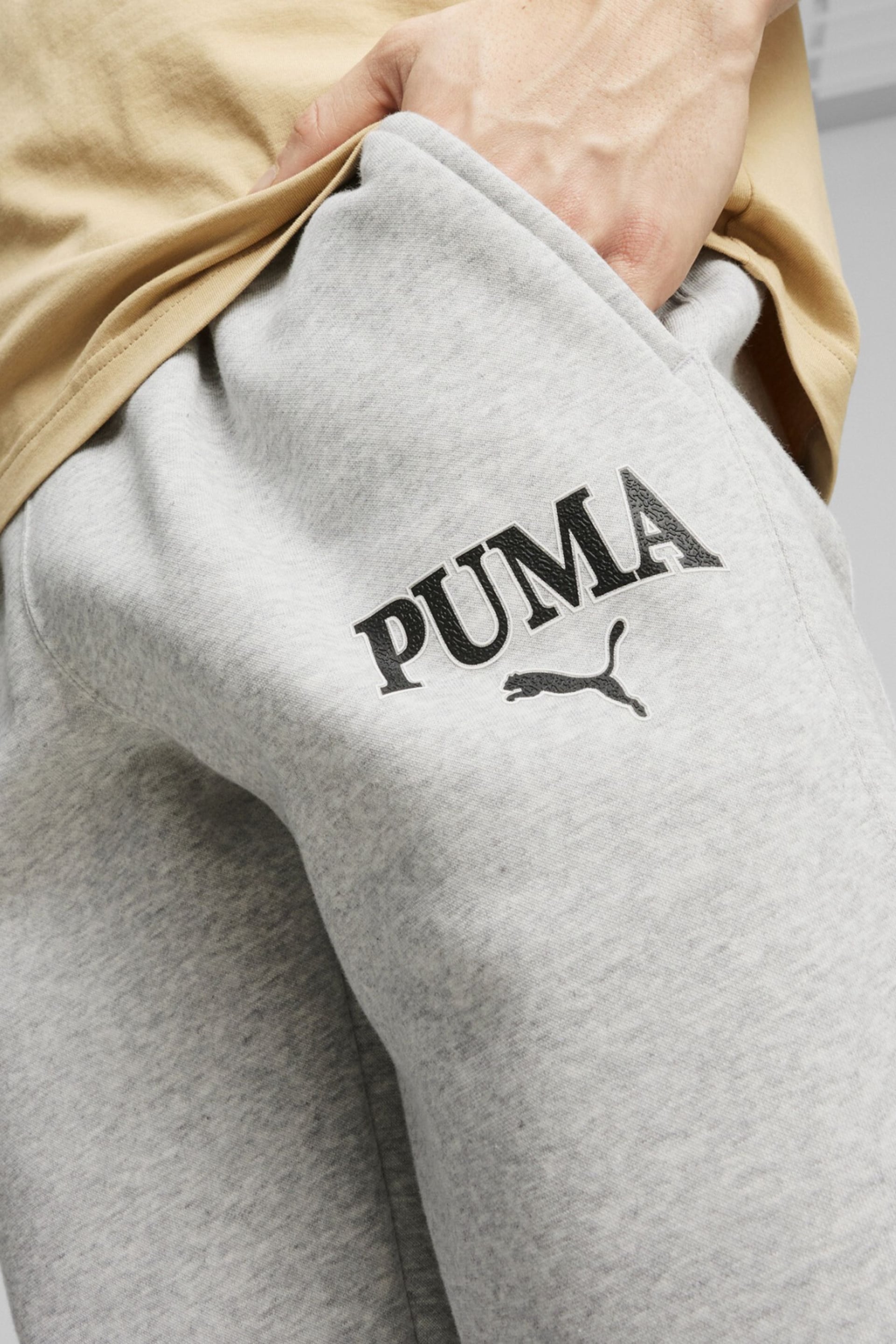 Puma SQUAD Grey Mens Sweat Joggers - Image 5 of 6