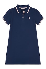 U.S. Polo Assn. Girls Ehite Polo Dress - Image 5 of 6