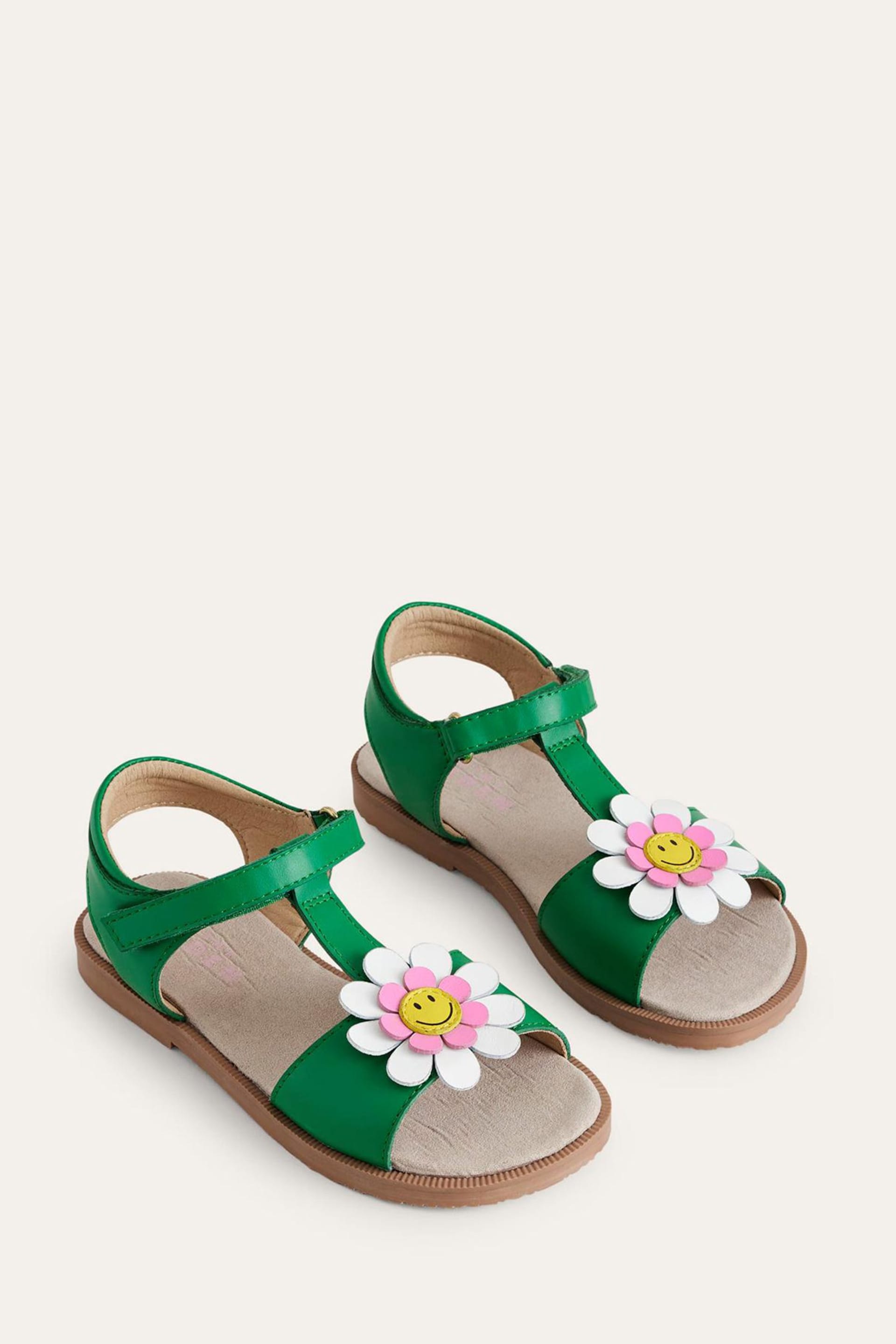 Boden Green Fun Leather Sandals - Image 1 of 4