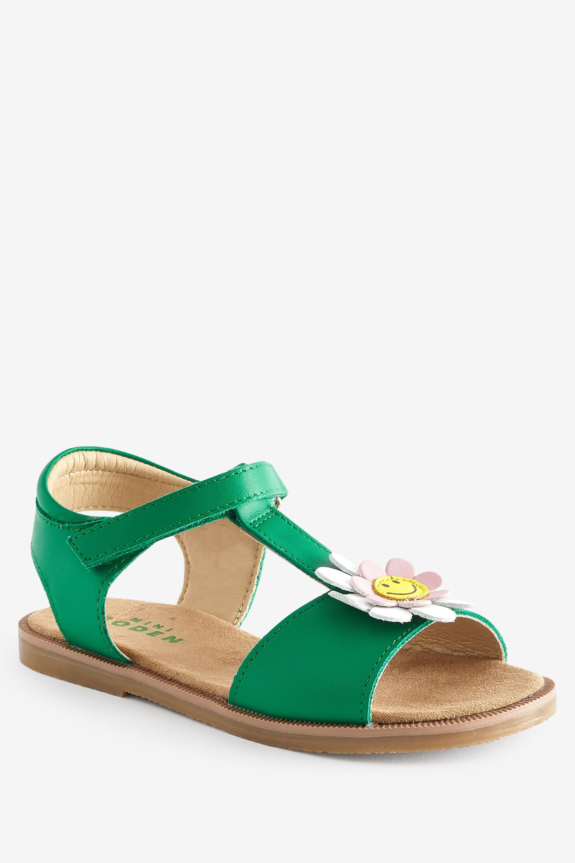Boden Green Fun Leather Sandals - Image 3 of 4