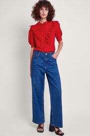 Monsoon Red Mari Broderie Blouse - Image 3 of 5