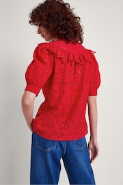 Monsoon Red Mari Broderie Blouse - Image 4 of 5