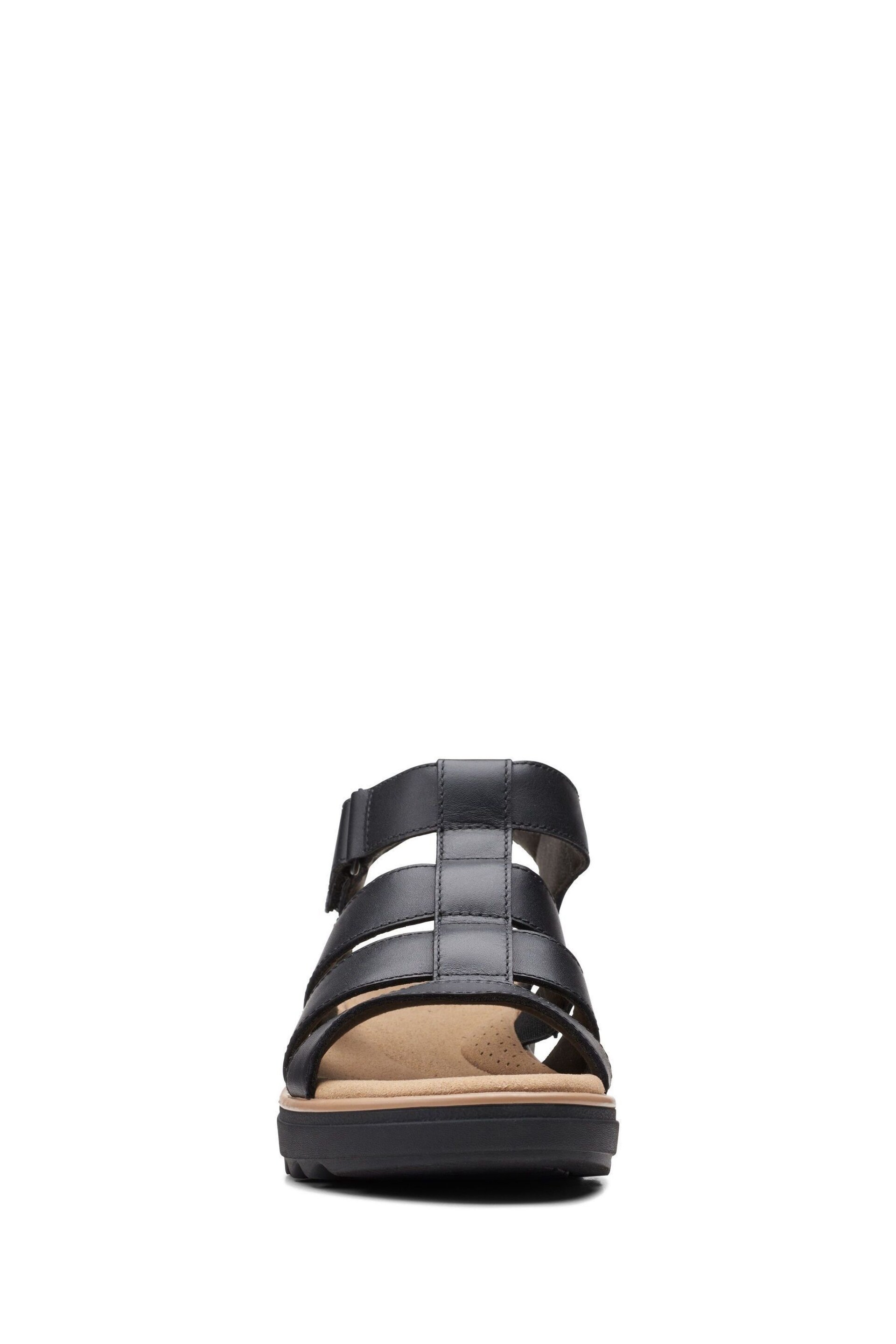 Clarks Black Leather Jillian Quartz Sandals - Image 5 of 7