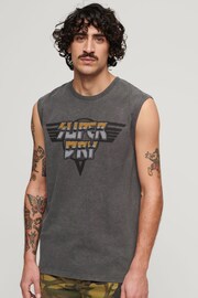 Superdry Grey Rock Graphic Band Tank Top - Image 1 of 3