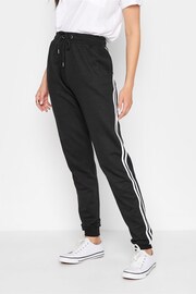 Long Tall Sally Black Side Stripe Stretch Joggers - Image 1 of 4