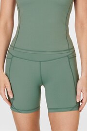 Sweaty Betty Cool Forest Green Aerial 6" Workout 7/8 length leggings - Image 3 of 9