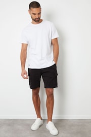 Threadbare Black Cargo Pocket Sweat Shorts - Image 4 of 4