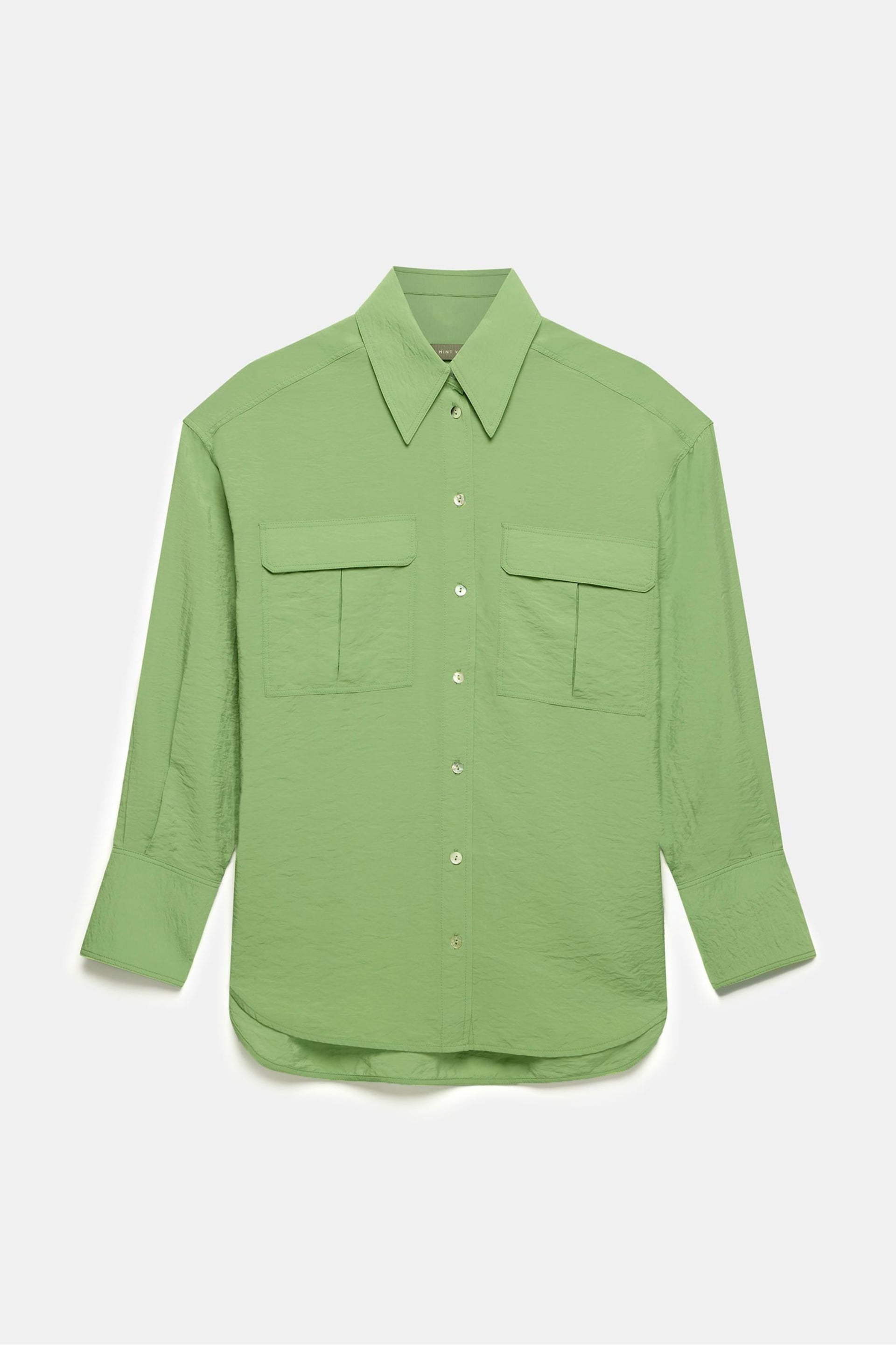 Mint Velvet Green Green Utility Detail Shirt - Image 3 of 4
