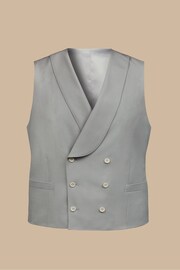 Charles Tyrwhitt Grey Adjustable Fit Morning V2 Suit: Waistcoat - Image 5 of 5